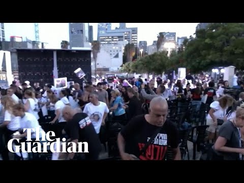 Air raid sirens interrupt hostage families press conference in Tel Aviv