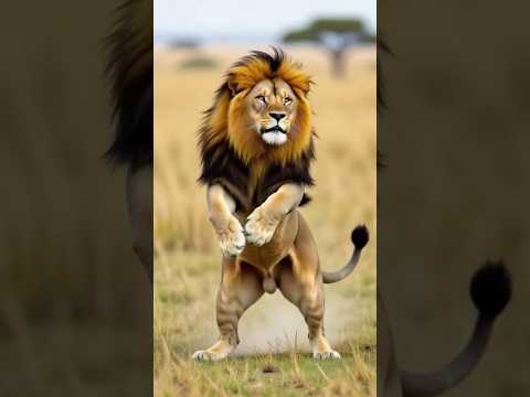 A lion performing funny moves #shorts #shortsfeed #shortvideo #funny #lion