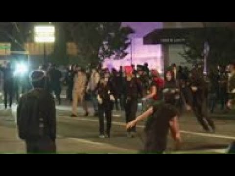 Teargas, arrests on 100th night of Portland demos