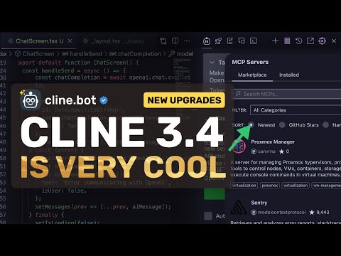 Cline 3.4 : This AI Coder just got MCP Marketplace,  Diagram Support & More!