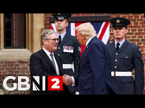 WATCH: View of Windsor Castle where King Charles is hosting President Donald Trump
