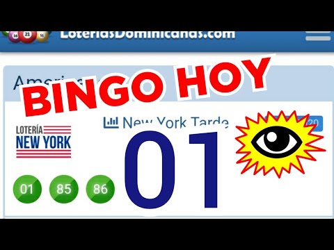 RESULTADOS de HOY..!! BINGO hoy..! (( 01 )) loteria NEW YORK TARDE/ LOS NÚMEROS QUE MÁS SALEN HOY.