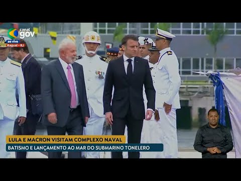 Brésil: Macron et Lula arrivent pour la mise à l'eau du sous-marin Tonelero | AFP Images