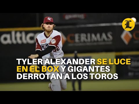 Tyler Alexander se luce en el box y Gigantes derrotan a los Toros