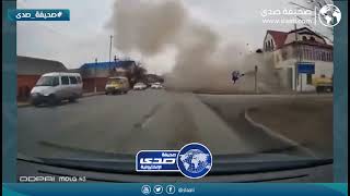 لحظة انفجار داخل مطعم