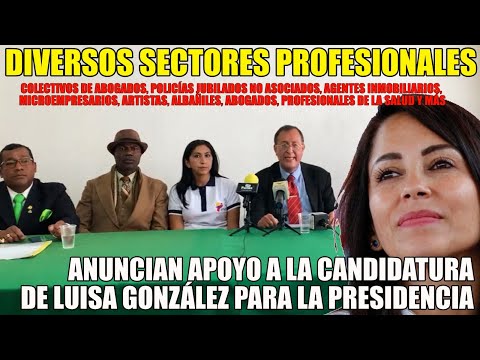 Apoyo Multisectorial: Profesionales de Salud, Abogados, Microempresarios, Respaldan a Luisa González