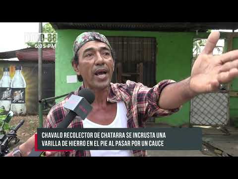 Chavalo se incrusta una varilla de hierro en un cauce de Managua - Nicaragua