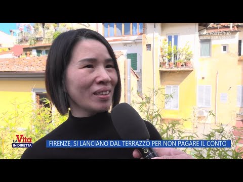 Firenze, si lanciano dal terrazzo per non pagare il conto - La Vita in Diretta 12/03/2024