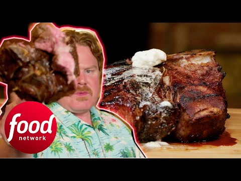 Casey Devours This 49 Oz Steak With A Hefty Side | Man V Food