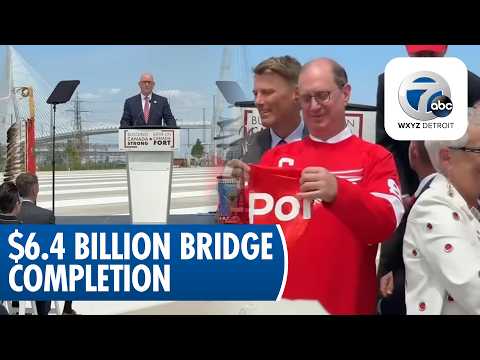 Officials, Howe family celebrate ribbon-cutting for Gordie Howe bridge
