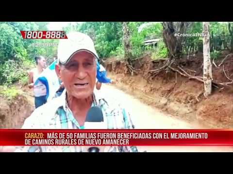 Mejoran caminos en zona productiva de comunidades rurales de Diriamba - Nicaragua