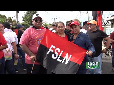 Militancia sandinista celebra la Alegría de Vivir en Paz en Managua
