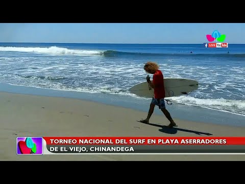 Torneo Nacional del surf en playa Aserradores de El Viejo, Chinandega