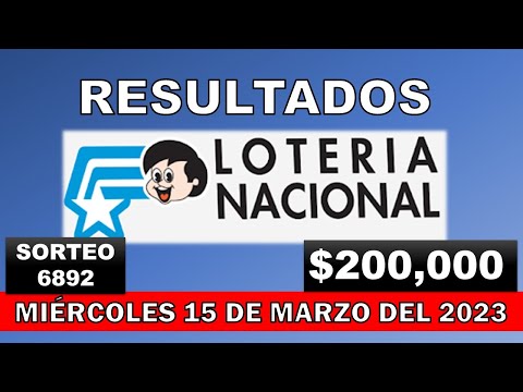 RESULTADOS LOTERÍA NACIONAL SORTEO #6892 DEL MIÉRCOLES 15 DE MARZO DEL 2023/LOTERÍA DE ECUADOR