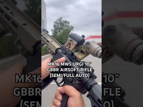 MK16 MWS URGI GBBR Airsoft Rifle Semi/Full Auto Firing #short #shorts #airsoft #airsoftgi #new #gbb