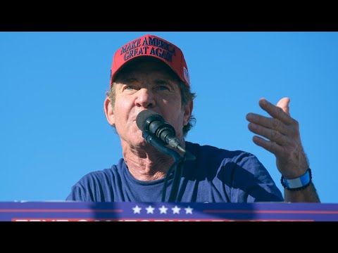 Dennis Quaid full speech at Donald Trump campaign rally in Coachella, California