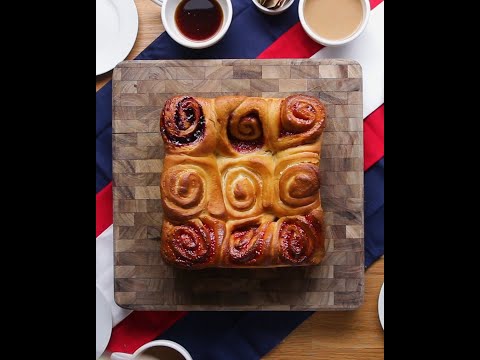 Red White and Blue Berry Rolls
