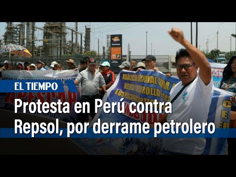 Pescadores protestan en Perú contra Repsol al cumplirse dos años de derrame petrolero | El Tiempo