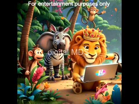 “शेर और लैपटॉप 🦁💻 | Funny Jungle Story | बच्चों के लिए मजेदार कहानी”@DigitalMDS