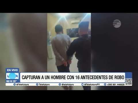 Capturan a hombre con 16 antecedentes de robo