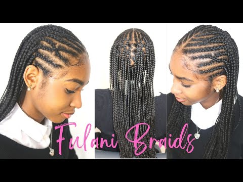 TEEN BRAIDED HAIRSTYLE ON NATURAL HAIR | CRISS CROSS CORNROWS