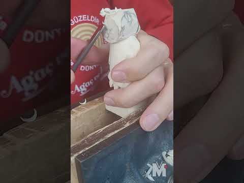 Wood carving process - "Bad morning"