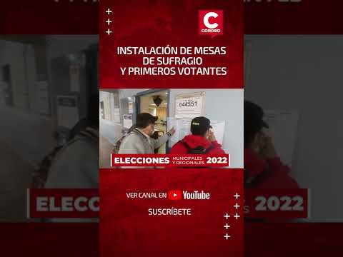 ELECCIONES MUNICIPALES 2022: Instalación de mesas de sufragio y primeros votantes #shorts