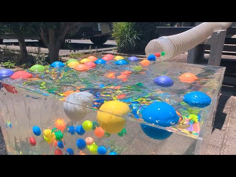 Water Marble Run ☆ Transparent & Corrugated Pipe Water Slide Course