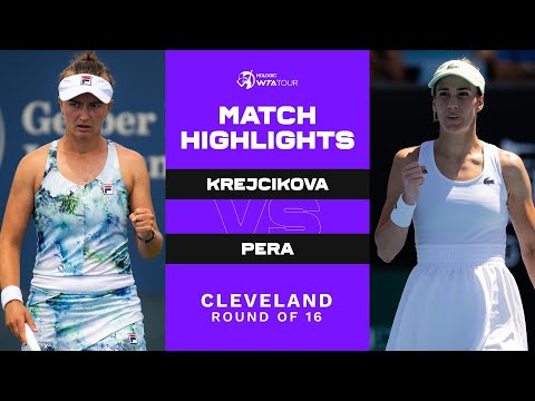 Barbora Krejcikova vs. Bernarda Pera | 2022 Cleveland Round of 16 | WTA Match Highlights