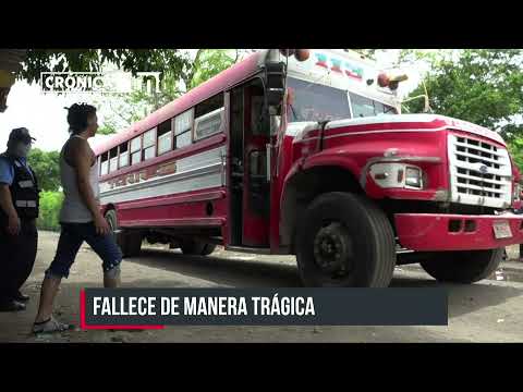 Hombre fallece al pasarle las llantas de un bus en Ciudad Sandino - Nicaragua