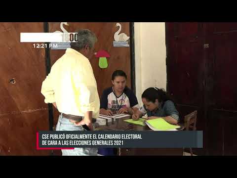 CSE presenta el Calendario Electoral de Elecciones 2021 en Nicaragua