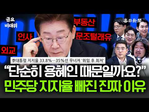"민주당 지지율 <strong>계속</strong> 빠질 겁니다" 김승원·용혜인은 <strong>시작</strong>?...李 대통령 지지율 빠지는 진짜 이유 [금요비대위]