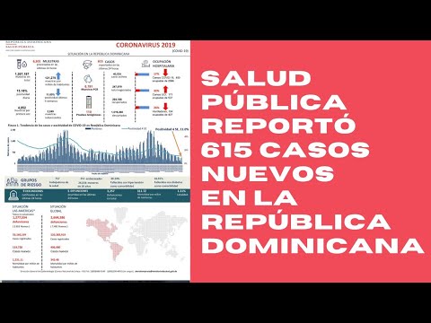 Salud Pública reportó 615 casos nuevos en el boletín 364 de la República Dominicana