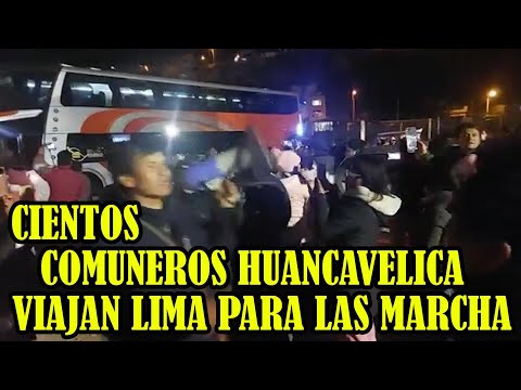 COMUNEROS DE CHACAPONCO DE HUANCAVELICA SALIERON RUMBO HACIA LIMA PARA  LAS MOVILIZACIONES..