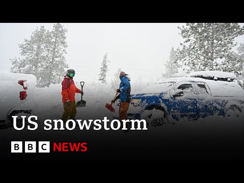 Massive US blizzard hits California and Nevada | BBC News