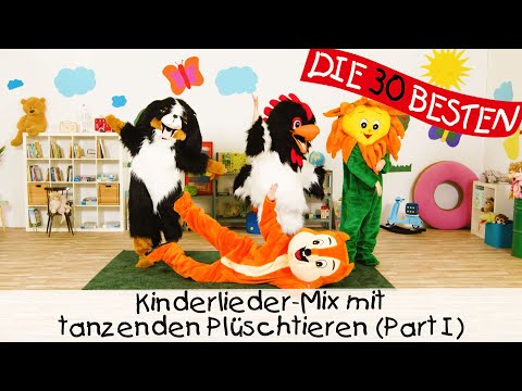 🎶 Kinderlieder-Mix mit tanzenden Plüschtieren (Part I) - Singen, Tanzen und Bewegen || Kinderlieder