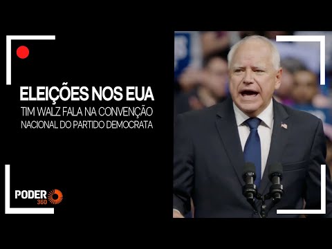 Ao vivo: Tim Walz fala na Convenção Nacional do Partido Democrata