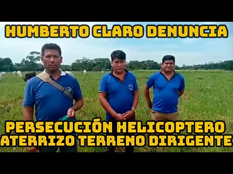 HELICOPTERO ATERRIZO EN TERRENOS DE DIRIGENTE CENTRAL CHIPIRIRI Y TUMBA TODO SU CERCO DE ALAMBRES