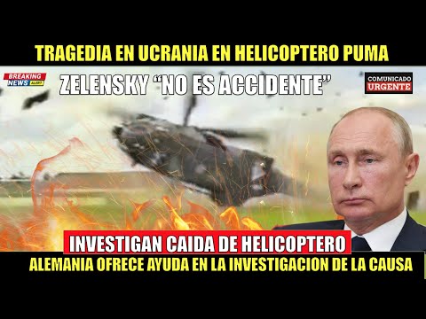 ULTIMO MINUTO! CAE helicoptero en UCRANIA Zelensky dice no es un ACCIDENTE