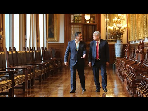 Ceremonia de bienvenida al presidente del Estado Plurinacional de Bolivia, Luis Arce Catacora