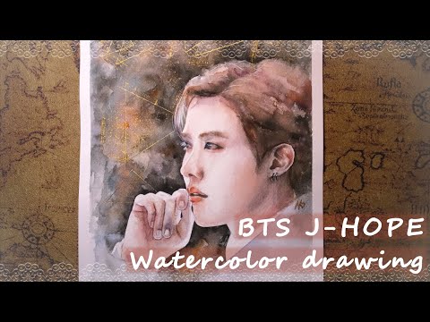 방탄소년단 정호석/BTS J-Hope watercolor SpeedDrawing part2