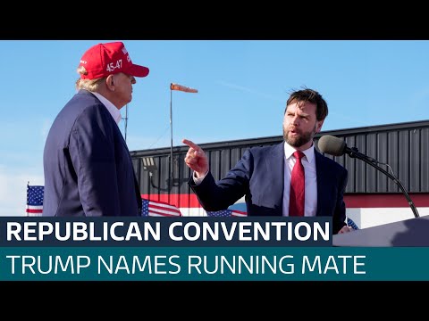Donald Trump names JD Vance as Republican running mate in US election | ITV News