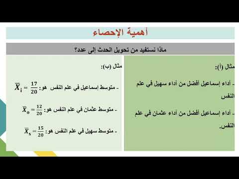 مجزوءة الإحصاء في المجالات التربوية والنفسية المحاضرة l المحاضرة الثانية l تأطيرد: عبد الحليم أشرقي