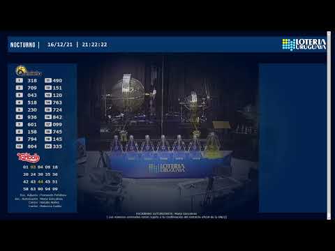 Emisión en directo de Loteria Uruguaya