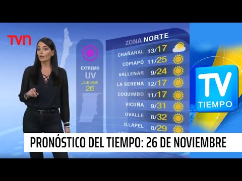 Pronóstico del tiempo: Jueves 26 de noviembre | TV Tiempo