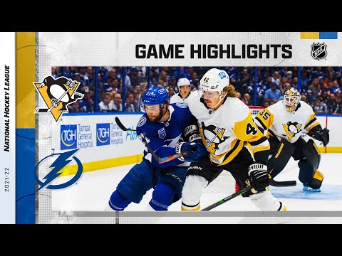 Penguins @ Lightning 10/12/21 | NHL Highlights
