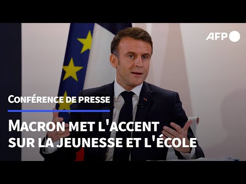Macron met l'accent sur la jeunesse et l'école lors de sa conférence de presse | AFP