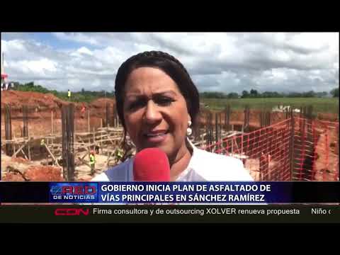 Gobierno inicia plan de asfaltado de vías principales en Sánchez Ramírez
