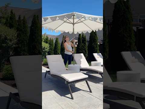 Outdoor Umbrella Designer Look for Less from @lowes #lowespartner
