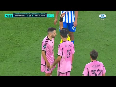 ¡Tarjeta roja para Jordi Alba! | Monterrey vs Inter Miami | Concacaf Champions Cup